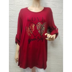 Blusa estampada LOVE talla...