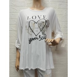 Blusa estampada LOVE talla...