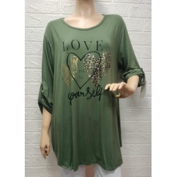 Blusa estampada LOVE talla...