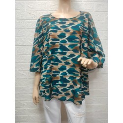 Blusa estampada cuello...