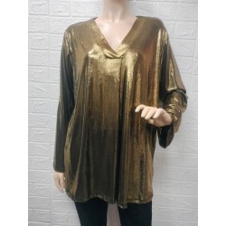 Blusa brillo efecto piel...