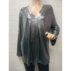 Blusa brillo efecto piel...