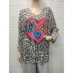 Blusa con estampado animal...