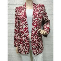 Blazer americana estampada...