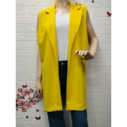 Chaleco blazer largo cuello...