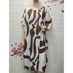 Vestido estampado cuello...