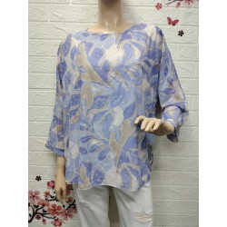 Blusa estampada con forro...