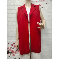 Chaleco blazer largo cuello...