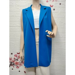 Chaleco blazer largo cuello...