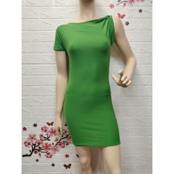 Vestido trenzado elástico y...