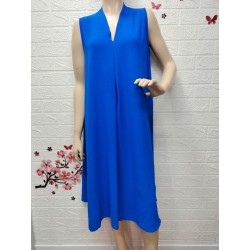 Vestido cuello pico sin...