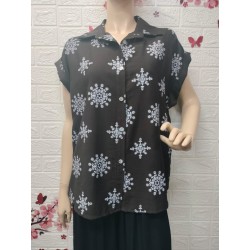 Camisa Blusa estampada con...