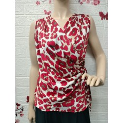Blusa cruzada estampado de...