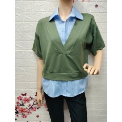 Top camiseta elegante,Talla...
