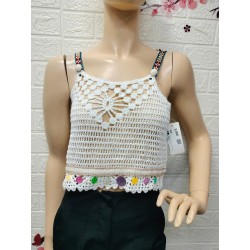 Top de crochet detalle de...