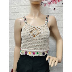 Top de crochet detalle de...