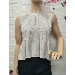 Blusa cuello redondo con...