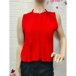 Blusa cuello redondo con...