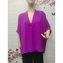 Blusa murciélago con...