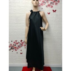Vestido largo de raso...