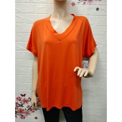 Camiseta cuello en v lisa...