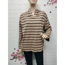 Sudadera con capucha rayas...