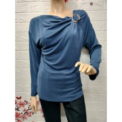 Blusa de manga larga con un...