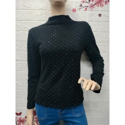 Top de cuello alto de manga...