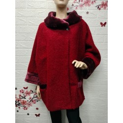 Abrigo de corte amplio con...