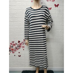 Vestido largo manga larga...