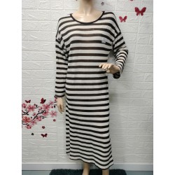 Vestido largo manga larga...