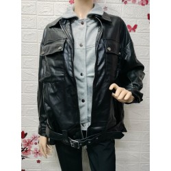 Chaqueta de polipiel corte...