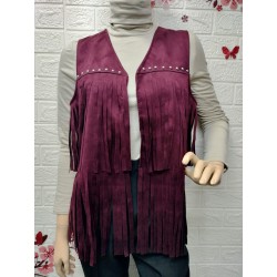 Chaleco de ante con flecos...