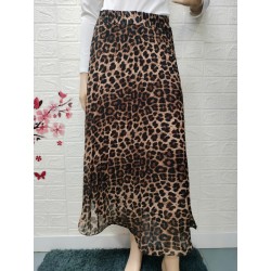 Falda larga plisada con...