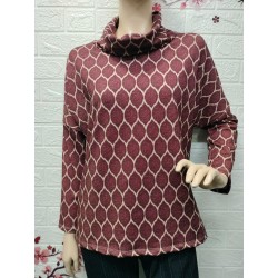 Blusa de cuello vuelto con...