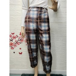 Pantalón de cuadros con...