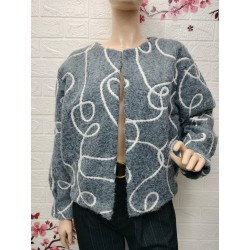 Chaqueta tipo gilet bouclé...