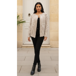 Chaqueta tipo gilet bouclé...