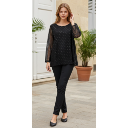 Blusa de manga larga con un...