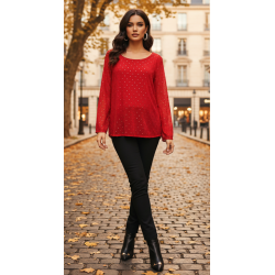 Blusa de manga larga con un...