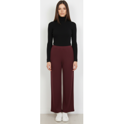 Pantalón ancho de punto rib...