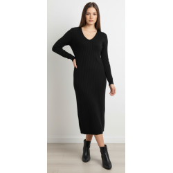 Vestido de punto largo...