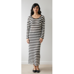 Vestido largo manga larga...