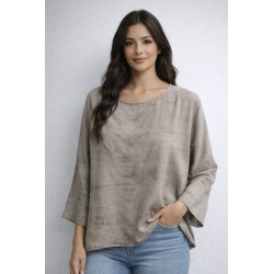 Blusa amplia de cuello...