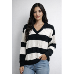 ✨ Jersey de Punto a Rayas...