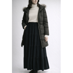Falda larga de pana capas...