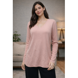 Jersey de punto cuello en V...