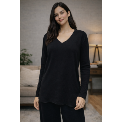 Jersey de punto cuello en V...