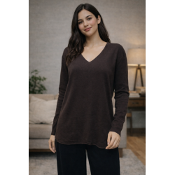 Jersey de punto cuello en V...