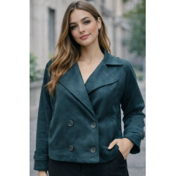 Chaqueta de antelina con...